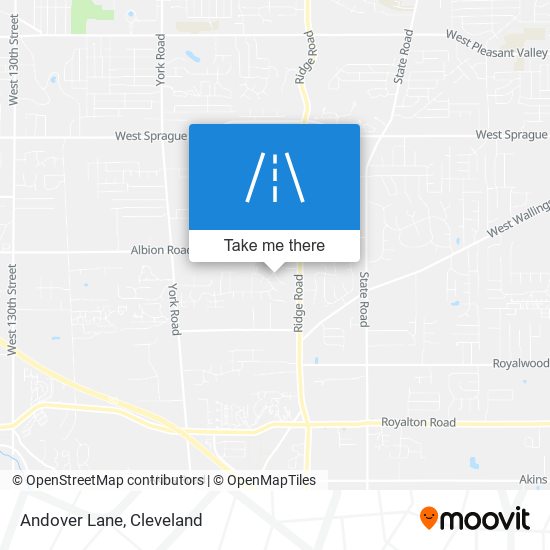 Andover Lane map