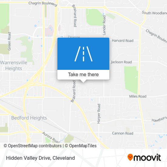 Hidden Valley Drive map