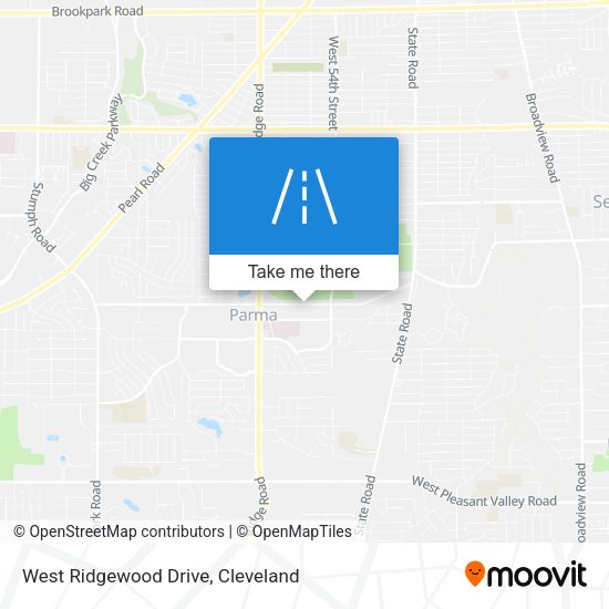 West Ridgewood Drive map