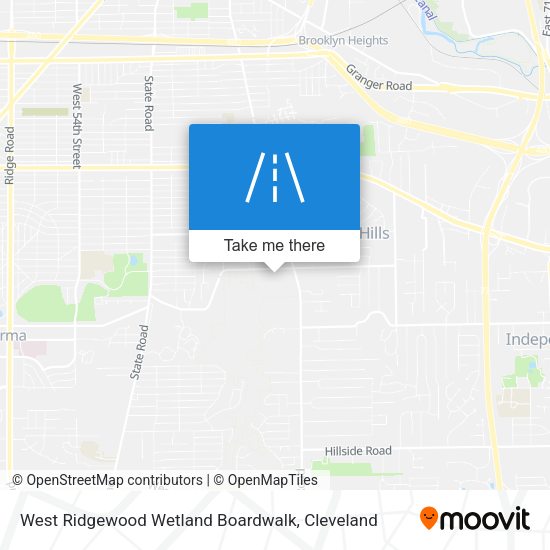 West Ridgewood Wetland Boardwalk map