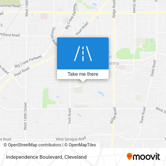 Independence Boulevard map