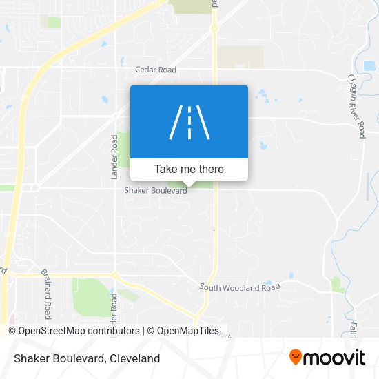 Shaker Boulevard map