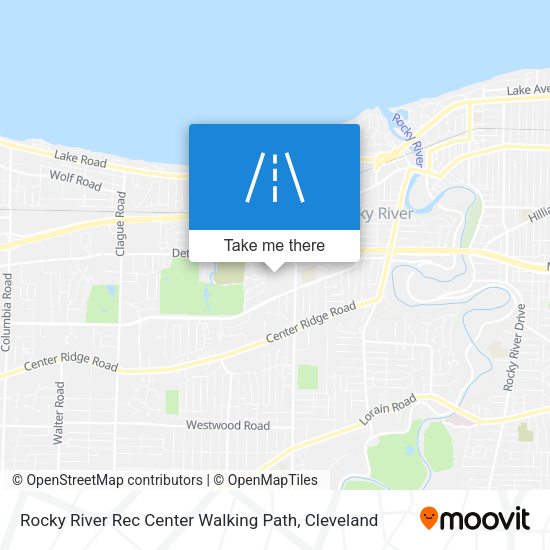 Rocky River Rec Center Walking Path map