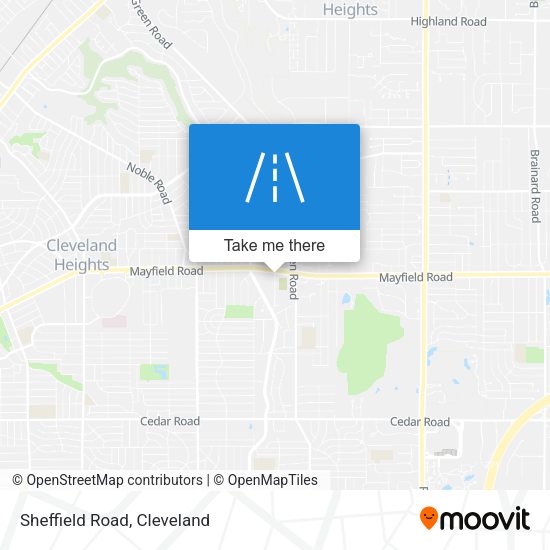 Sheffield Road map