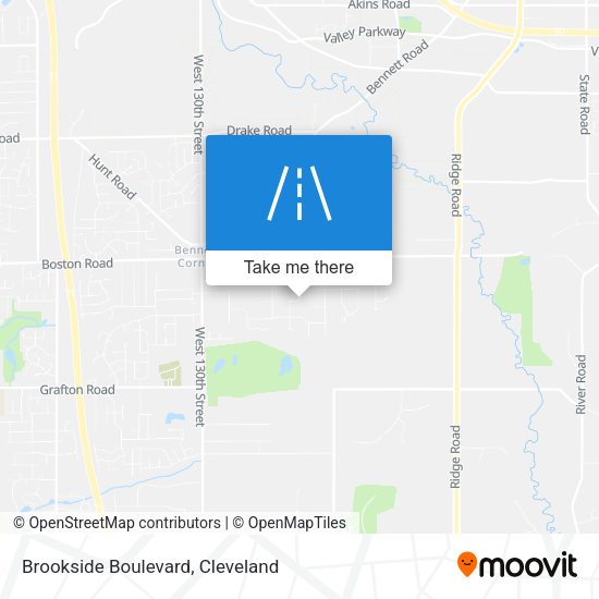 Brookside Boulevard map