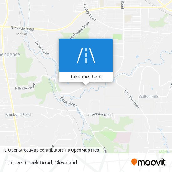 Tinkers Creek Road map
