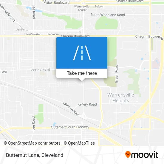 Butternut Lane map