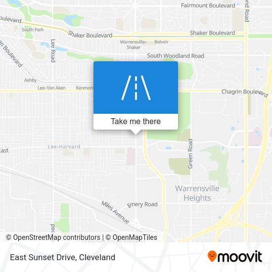 East Sunset Drive map