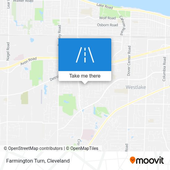 Mapa de Farmington Turn