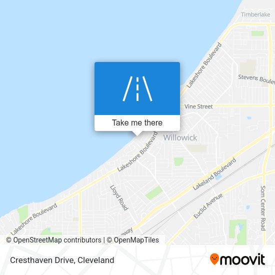 Cresthaven Drive map