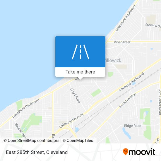 East 285th Street map