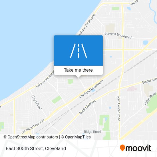 East 305th Street map
