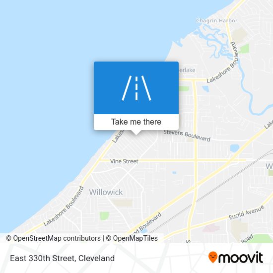 East 330th Street map