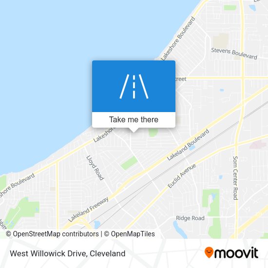 West Willowick Drive map