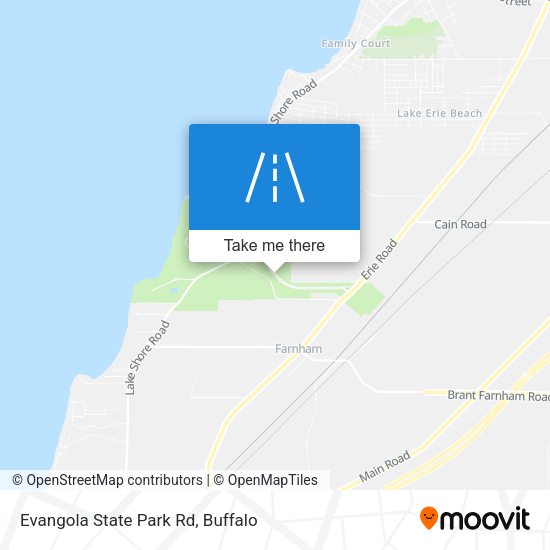 Evangola State Park Rd map