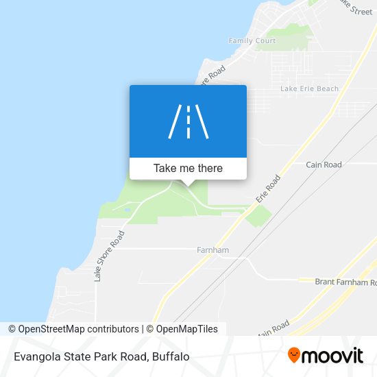 Evangola State Park Road map