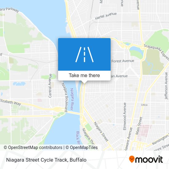 Niagara Street Cycle Track map