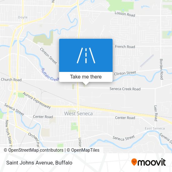 Mapa de Saint Johns Avenue
