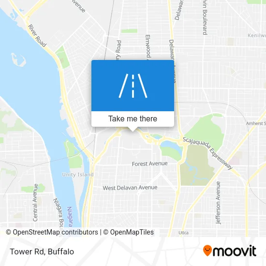 Tower Rd map
