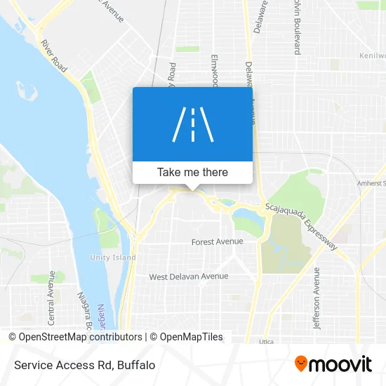 Service Access Rd map