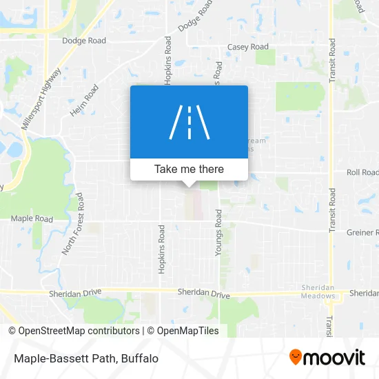 Maple-Bassett Path map