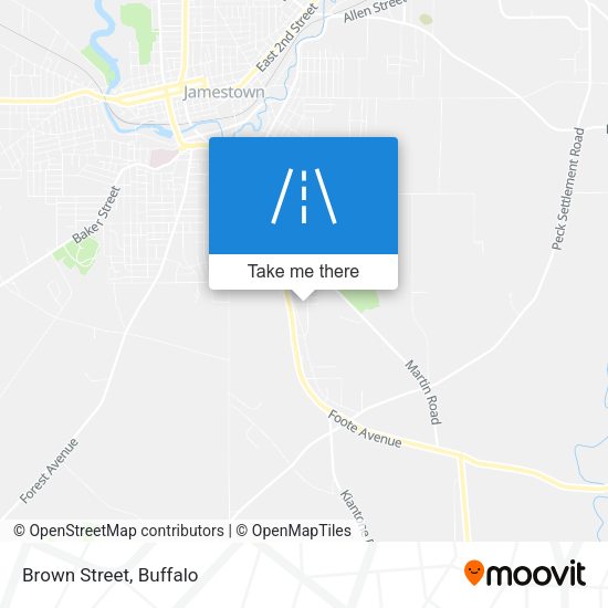 Brown Street map