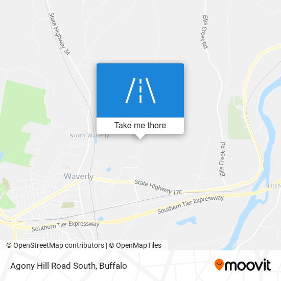 Agony Hill Road South map