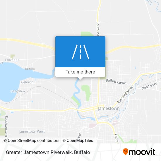 Greater Jamestown Riverwalk map