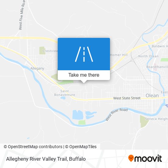 Mapa de Allegheny River Valley Trail