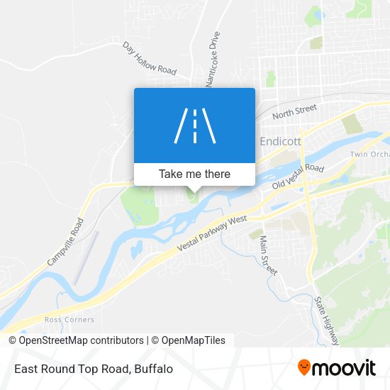 East Round Top Road map