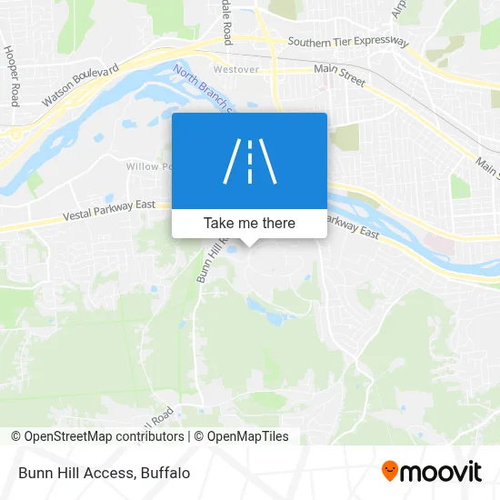 Bunn Hill Access map