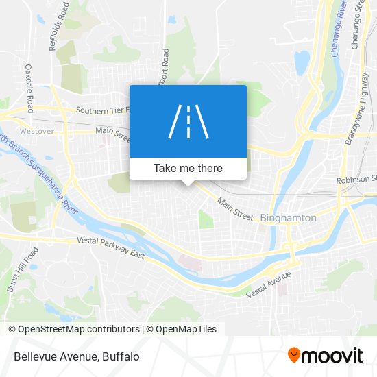 Mapa de Bellevue Avenue
