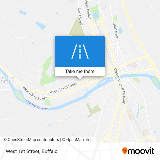 Mapa de West 1st Street