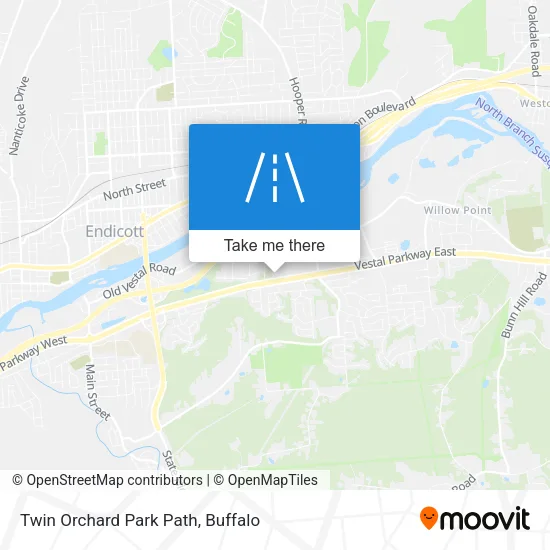 Twin Orchard Park Path map