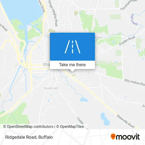 Ridgedale Road map