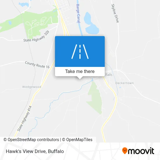 Hawk's View Drive map