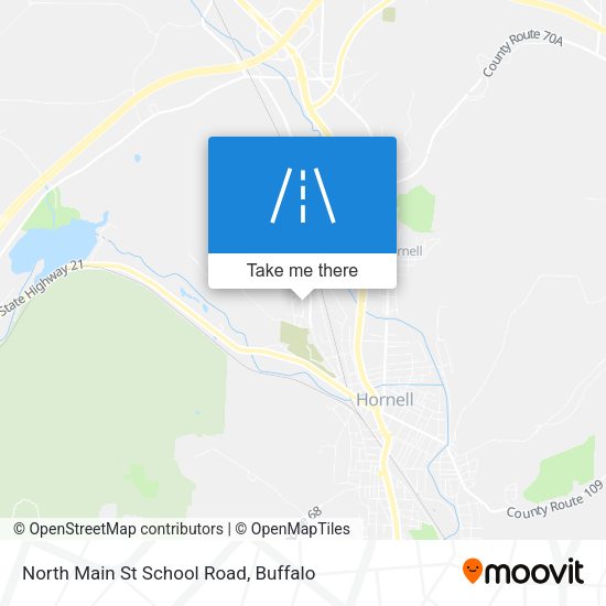 North Main St School Road map