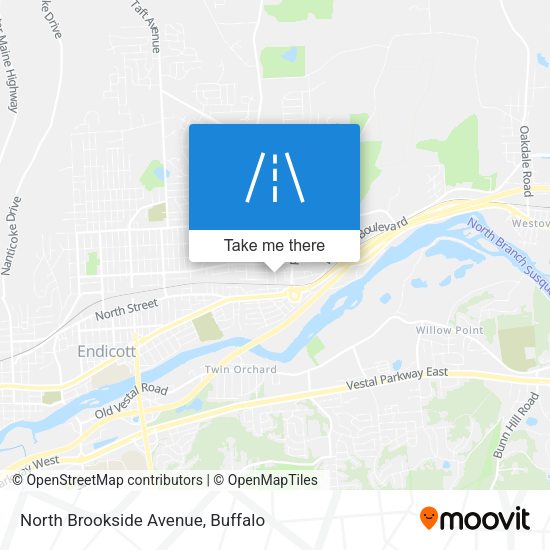 North Brookside Avenue map