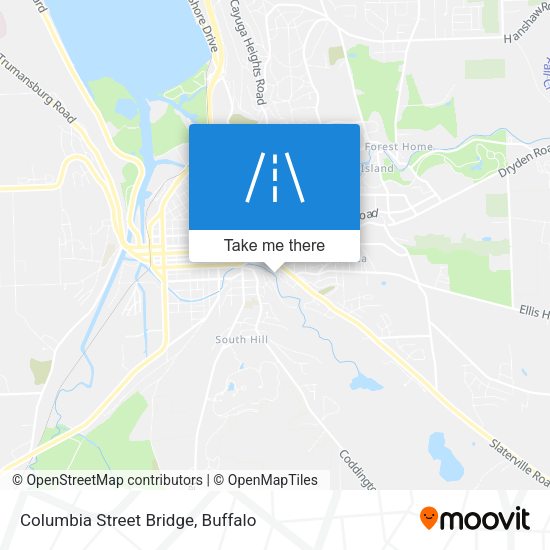 Columbia Street Bridge map
