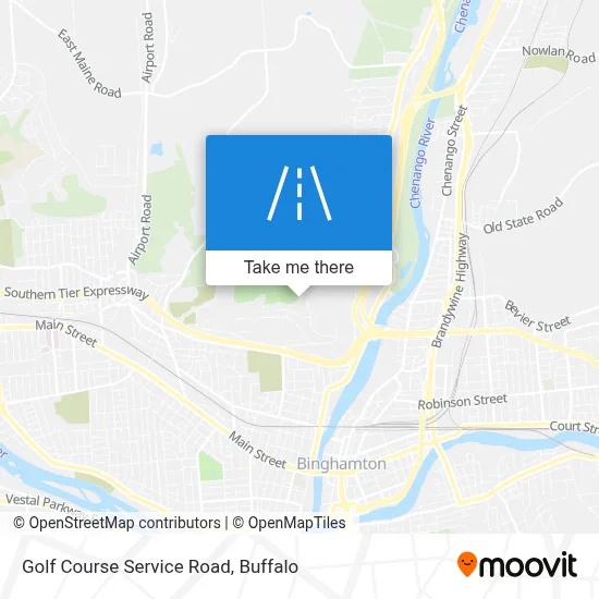 Golf Course Service Road map