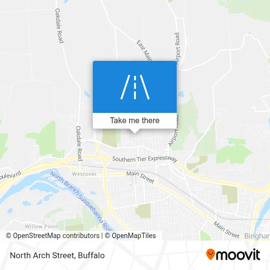North Arch Street map