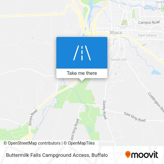 Mapa de Buttermilk Falls Campground Access