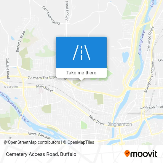 Cemetery Access Road map