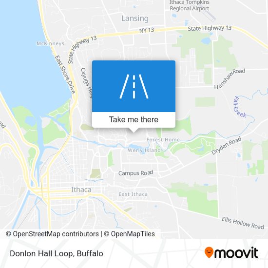 Mapa de Donlon Hall Loop