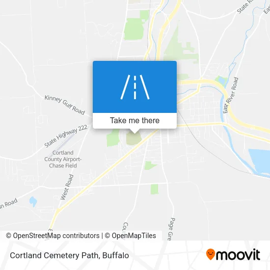 Cortland Cemetery Path map