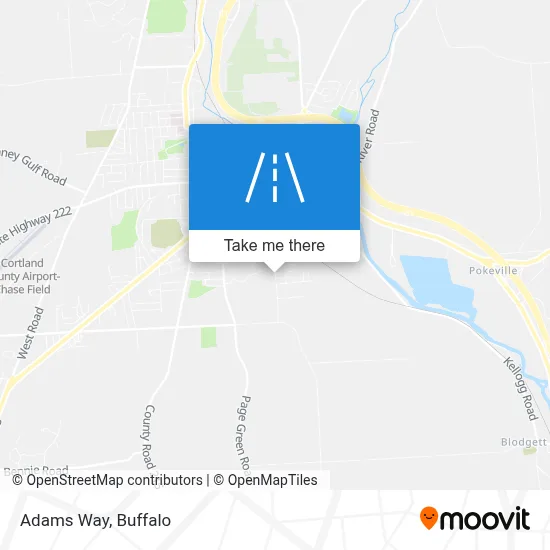 Adams Way map