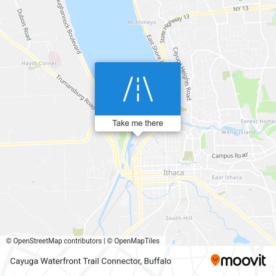 Cayuga Waterfront Trail Connector map