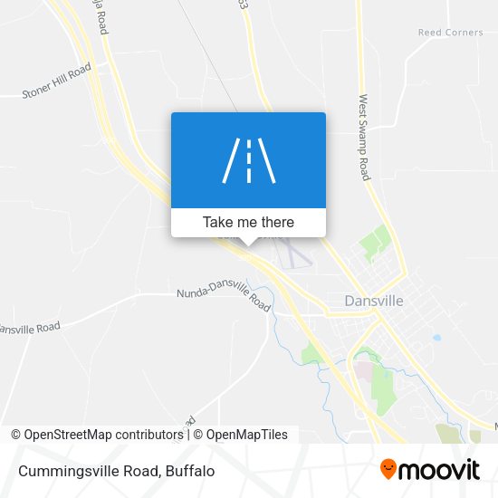 Cummingsville Road map