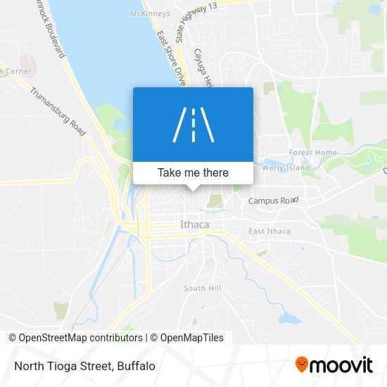 North Tioga Street map