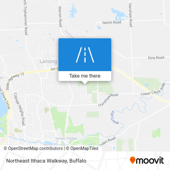 Northeast Ithaca Walkway map